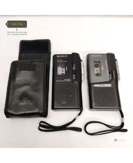 job-lot-2-sony-m-629v-m-627v-voice-recorder-microcassette-corder-spare-repair