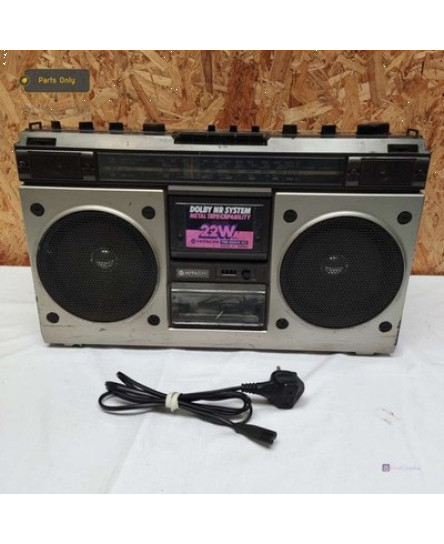 hitachi-trk-8200e-fm-sw-mw-lw-stereo-cassette-recorder-radio-boombox-for-parts