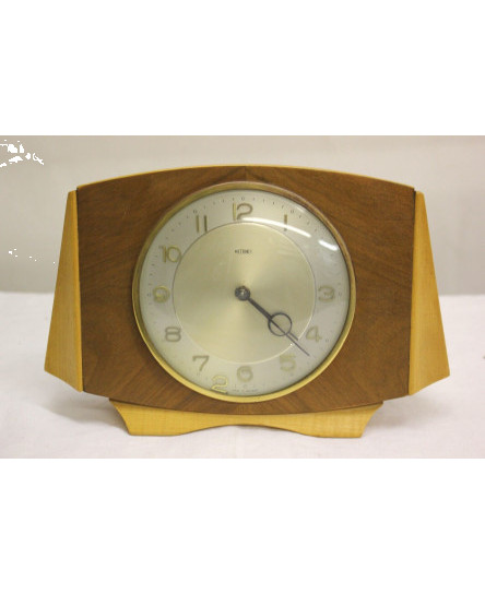 metamec-dareham-art-deco-electric-clock-wood-brass-spare-repair