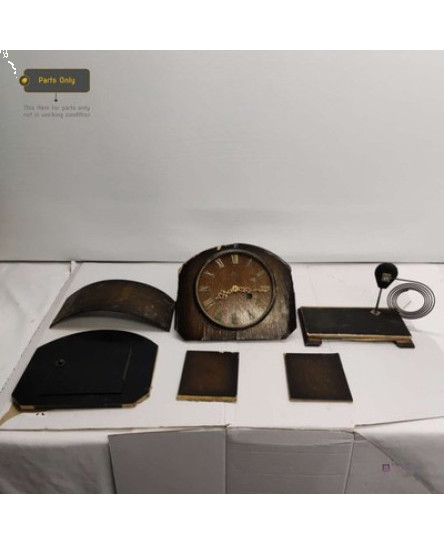 smiths-enfield-mantle-decor-clock-wooden-case-vintage-spare-repair