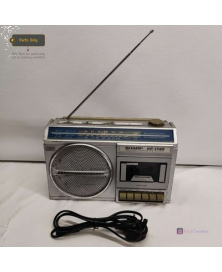 sharp-gf-1740e-3-band-portable-radio-cassette-tape-recorder-vintage-faulty