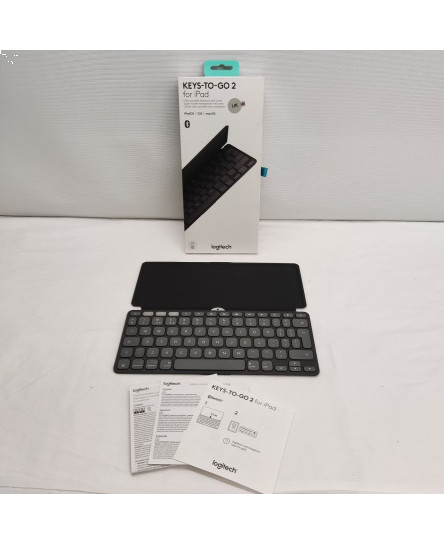 LOGITECH KEYS-TO-GO 2 ULTRA PORTABLE WIRELESS KEYBOARD WITH COVER FOR IPAD IOS