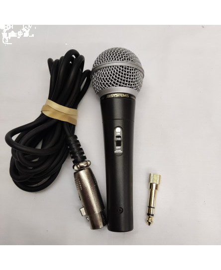 JBSYSTEMS JB10 UNIDIRECTIONAL DYNAMIC MICROPHONE IMP500 OHMS MIC WITH CABLE
